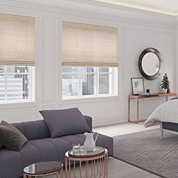 Alternate image for Motorized Natural Woven Shades