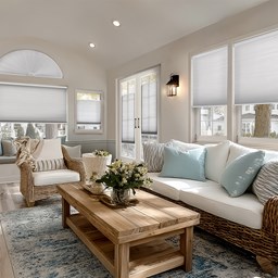 Alternate image for French Door Light Filtering Cellular Shades