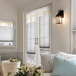 French Door Light Filtering Cellular Shades