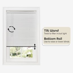 Alternate image for 1 Inch Room Darkening Vinyl Mini Blinds