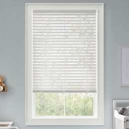 Cordless S-Curve 2 Inch Faux Wood Vinyl Blinds