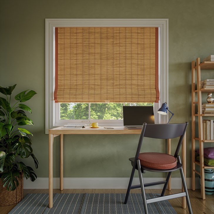 Color: Tiki Carbon 20C; Blackout Liner: White; Edge Binding: Pecan; Lift: Cordless