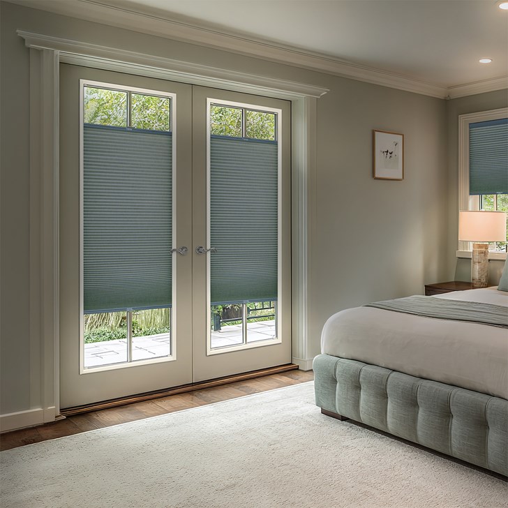 Color: Agean; Lift: Cordless; Light Control: Top Down Bottom Up