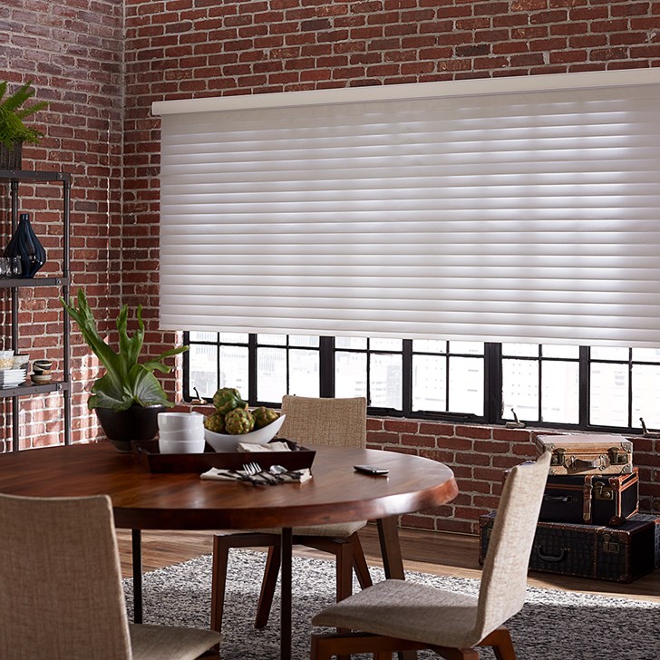 blinds.live 3" Radiance Room Darkening Sheer Shade in color Flax Parchment