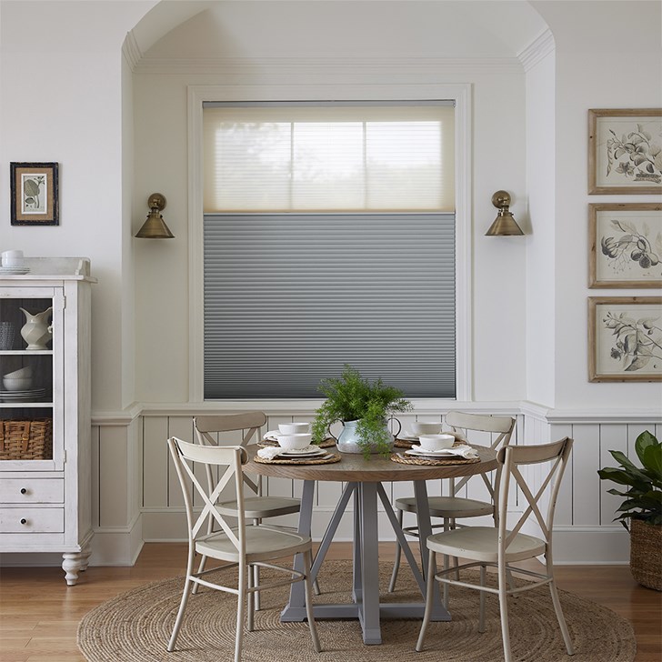 Color: Designer Colors Graystone; Feature: Day Night Lift with SheerCell Chiffon Color