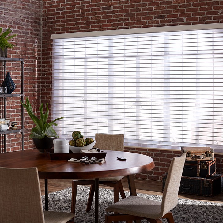 blinds.live 3" Radiance Room Darkening Sheer Shade in color Flax Parchment