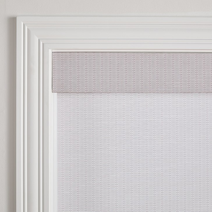Color: Lulu Pearl LX3347; Headrail: 5 Inch Classic Valance; Lift: Motorized Remote